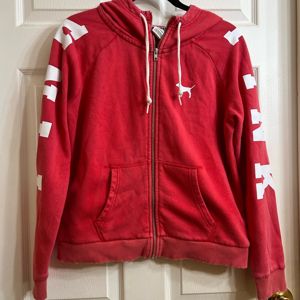 Pink zip up hoodie